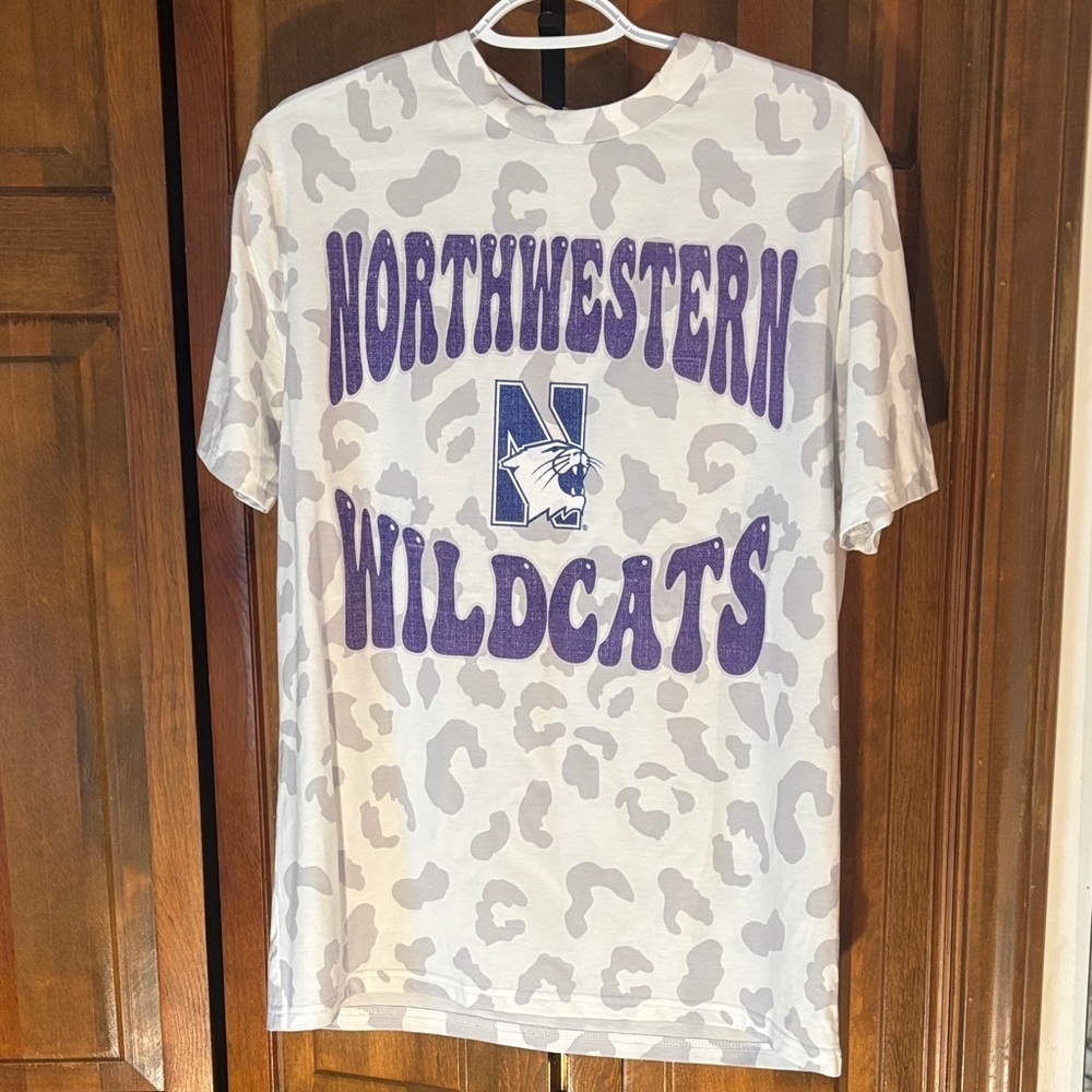 Northwestern Wildcats Short Sleeve Tee - White and Purple